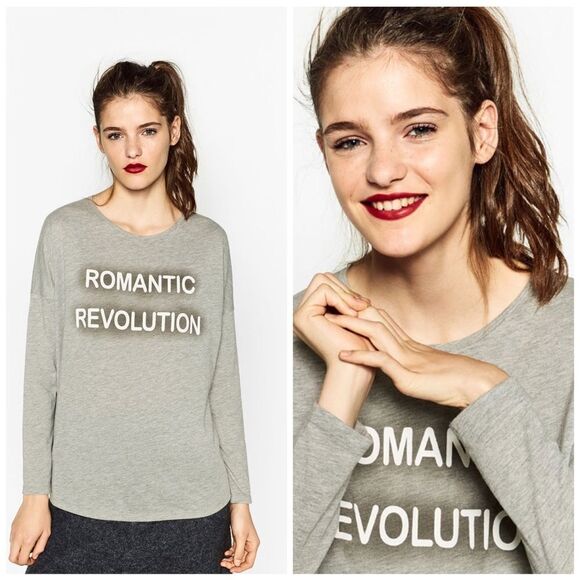 ✨ROMANTIC REVOLUTION TEXT T-SHIRT✨ - Picture 3 of 4